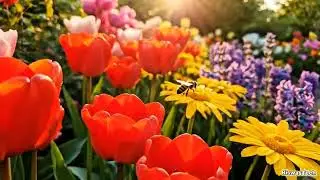 4K Flower garden ai generated #flowers 