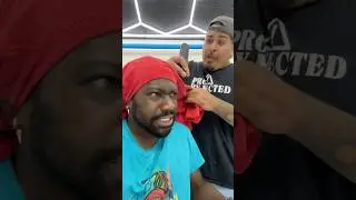 When your barber tries to cut your moms hair