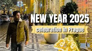 NEW YEAR CELEBRATION IN PRAGUE | FIREWORKS ✨HAPPY NEW YEAR 2025 🎉 | EUROPE NYE | VLOG 125