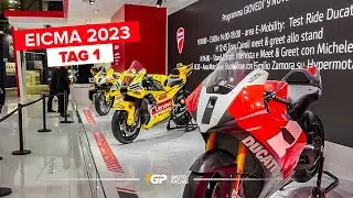 EICMA Vlog 2023 | Tag 1 | neue Honda CBR 600 RR und CBR 1000 RR-R,  Panigale SP 2 usw. | TGP