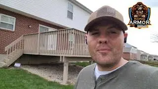 Hamilton , Ohio deck with special lifetime coating system - lifetime deck armor. 🦍