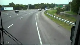 Departing Burmingham AL on a  Greyhound Bus