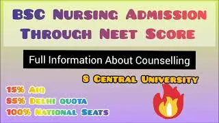 Bsc Nursing Admission Through Neet Score 2021-2022|| ABCON| LHMC| RAKCON| VMMC| RML