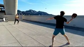 Baliboa urban smashball on Le Corbusier rooftop