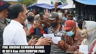 Pak Jokowi Ada dalam Rumpun Padi, Di Doain sama Ibu2 Bertudung Lagi Dipasar