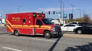 Orland Park Fire Department Ambulance #4 responding code 3.