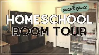 OUR HOMESCHOOL ROOM TOUR 2022 | Small Space Homeschool Room Tour | How We Keep Curriculum  Organized