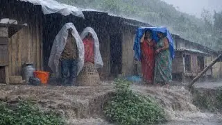 This is Himalayan Village || During the Heavy Rainy Season |Daily Activities People in Village Life