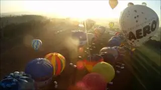 Hot air Balloon launch into the sunrise (Grass Roots Meet Sackville lodge 2012)