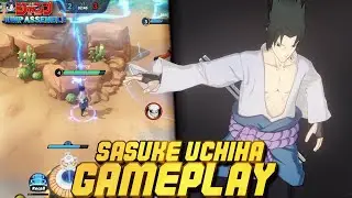 (Naruto) SASUKE UCHIHA GAMEPLAY 1&frac12; DIFFICULTY (Jump Assemble) BEGINNER JUNGLER