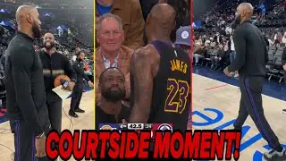 LeBron James & Dwyane Wade&rsquo;s Courtside Moment Late in the Game Hit Different