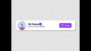 Twitch follow animated banner (profile)