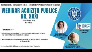 Webinar Achiziții Publice XXXI  11 decembrie 2025
