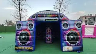 Interactive Sports Games Boom Box Jumping Bouncy Castle Inflatable Boombox Bounce House IPS Games