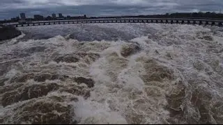 Chaudi&egrave;re Falls drone footage (May 9, 2017)