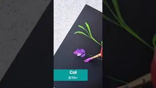 Easy Lavender Painting #acrylicpainting #flowerpainting #artwork #viralshorts #wocol