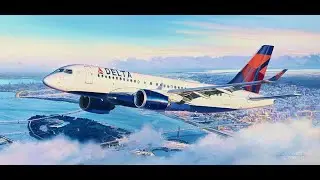 Delta Airlines A320 flying from Orlando intl. Airport to Pearson intl. Airport , Toronto.