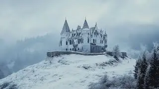 Isolated Cabin in a Snowstorm - Relaxing Winter Ambience with Howling Wind and Falling Snow Sounds