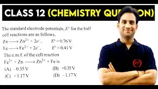 The standard reduction potential E⁰ for the half reactions are as : Zn &rarr; Zn&sup2;+ + 2e-; E⁰ = 0.76 V