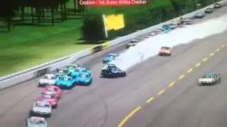 NASCAR '15 (PS3) - Massive Crash and Double Flip at Pocono