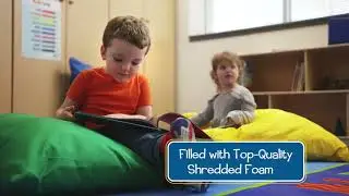 Primary 27in Cozy Floor Pillows Set of 4 - Children&rsquo;s Factory&reg;