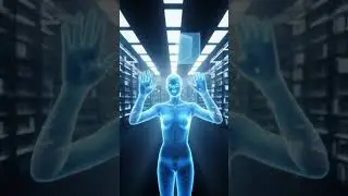 Futuristic Library: Watch a Holographic Librarian Sort Digital Books! #AI #Library #Future