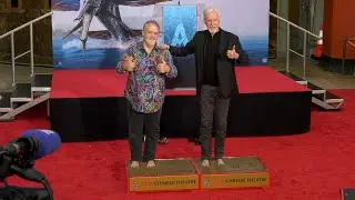 James Cameron and Jon Landau Handprint and Footprint Ceremony