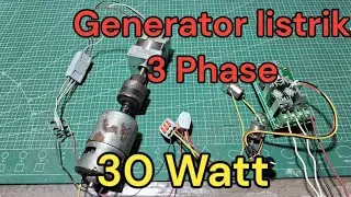 3 phase mini generator listrik 30 watt