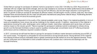 Titanium Sponge for Aerospace & Defense Matket Report Till 2024