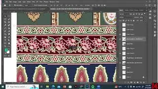 how to set boarder repeat and color matching for textile designing adobe photoshop zoom class