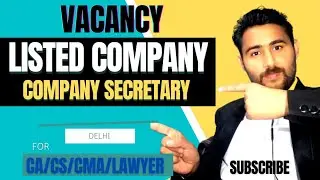 LATEST COMPANY SECRETARY VACANCY Latest CS JOB #latestcompanysecretaryvacancy #latestgovernmentjob