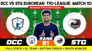 DCC vs STG , DCC vs STG Prediction, Darmstadt CC vs Stari Grad 10TH EUROPEAN T10 Cricket League