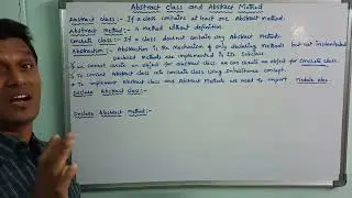 Abstract Class and Abstract Method in Python | Abstraction | Python Programming | Telugu