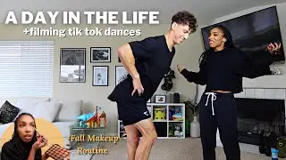 DAY IN OUR LIFE | Filming TikTok Dances & Instagram Reels | Fall Makeup Routine