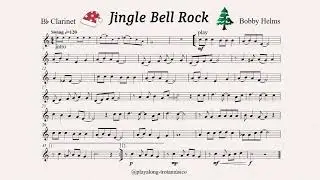 Jingle Bell Rock - Clarinet Christmas Playalong Bb sheet music with accompaniment backing track