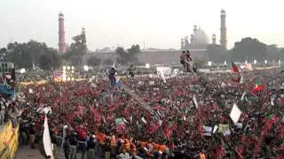 Farrukh Habib - ISF Punjab President - Lahore Jalsa (stage view)