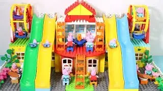 Peppa Pig Family Lego House Creations With Water Slide #2