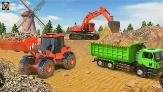 The seed stone had fallen outside the road. The JCB driver saw and removed the stone. video