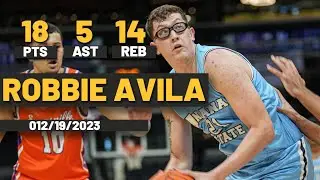 Robbie Avila Indiana State Sycamores 18 PTS 14 REB  5 AST vs Tennessee State Tigers