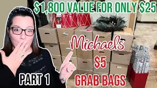 Michael's Grab Bags Haul PART 1 || 5 Boxes $1800 Value for only $25 || February 28/2022
