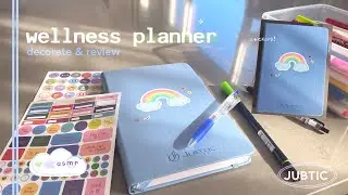 🛋 ✧ start a new wellness planner with me ! (ft. JUBTIC) ⭐️ |  journal review