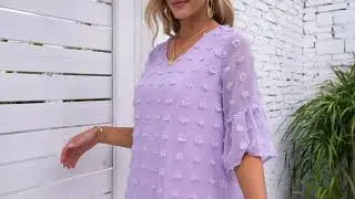 CHICZONE Womens Summer Mini Dresses V Neck Bell Sleeve Shift Dress | #shorts