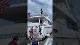 105 ft yacht- moving in for Fort Lauderdale Boatshow2020 || Galati yachts Group