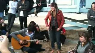 Blake and Sierra of VersaEmerge perform Mr Grinch at the Santa Monica Acoustic Dec 6th 2009