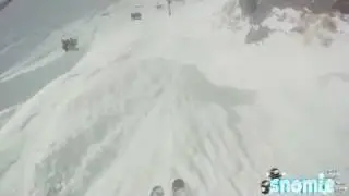 Ski Cliff Drop Frontflip Fail - Omar Bakhaty: Snomie.com Pro Team Member