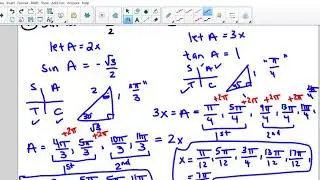 PreCalcA Unit 13: Conditional Trig Equations Notes Day 2