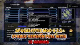 💣 APOCALYPTIC MOD v2.2!😱30+  CARPET BOMBERS ,  Stable, 13 Armies, NO LAG 😱 | Generals Zero Hour