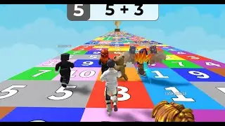 Math Block Race! Wins! 1094 Trophys! Roblox! Funny Moments!
