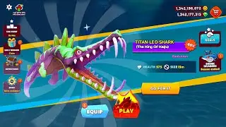 NEW BIG TITAN LEO SHARK UNLOCKED GOT 90% OFF - BIG SHARK - HUNGRY SHARK EVOLUTION GAMEPLAY