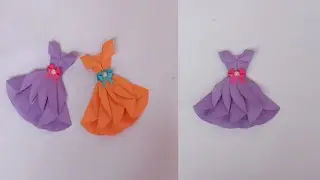 How to make Paper Dress | DIY Paper Dress | Origami Paper dress | School Project | Project Idea